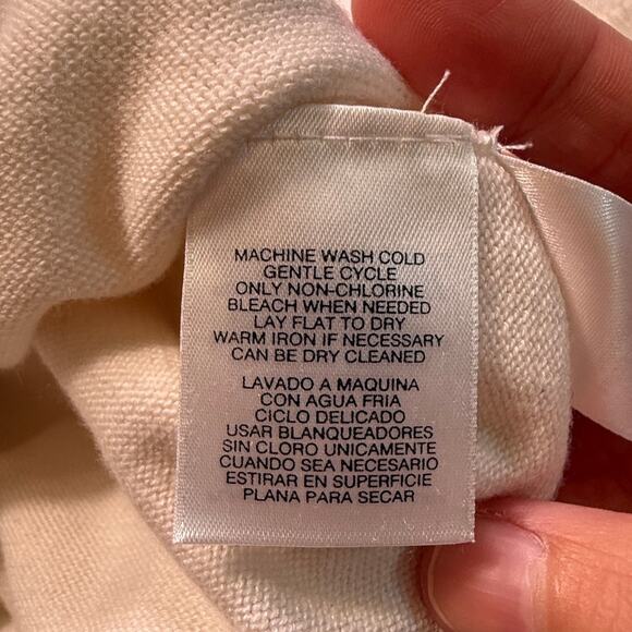 Jones New York Signature 3-Button Shawl Collar Sweater Cream Approx Size XL - Picture 10 of 13